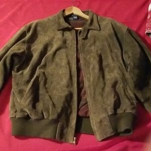 Polo ralph lauren leather suede bomber jacket